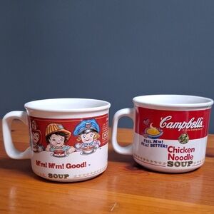 Soup Mugs - Red and White